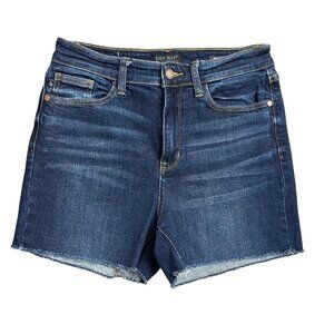 Judy Blue Reworked Jean Shorts Women's Size 28 Raw‎ Hem Jorts Denim Cotton